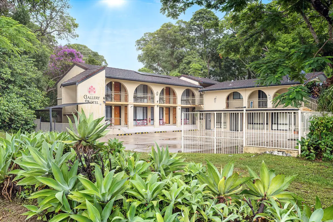Gallery Motel at 453 Tweed Valley Way, South Murwillumbah, seen from the garden
